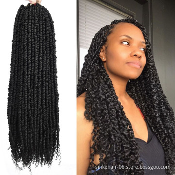18 Inch Passion Twist Hair Long Bohemian Braids for Passion Twist Crochet Braiding Hair Water Wave Crochet Braids Hair Synthetic